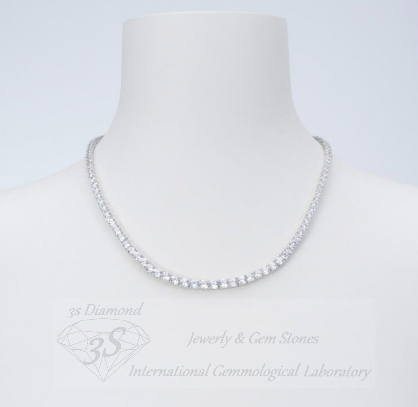 collana tennis oro e diamanti naturali 5,90ct
