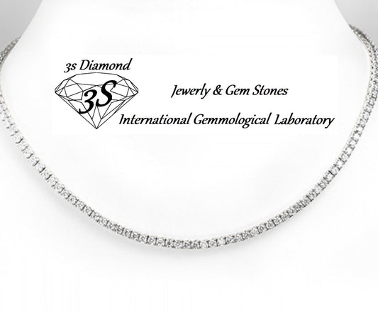 collana tennis oro e diamanti naturali 5,90ct