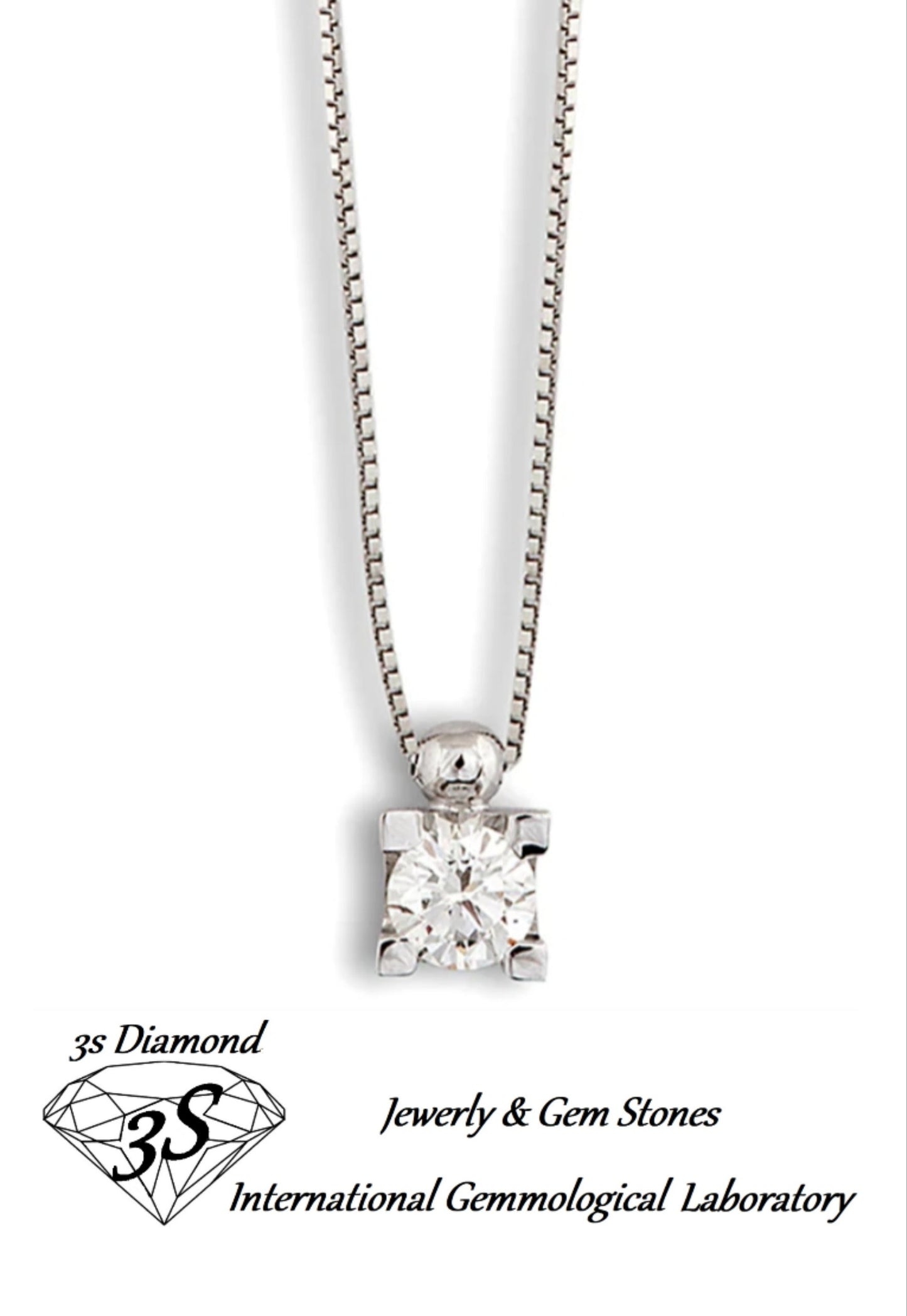 set completo ciondolo e orecchini punto luce oro 18k 750 e diamanti naturali 0,75 ct color E VVS1