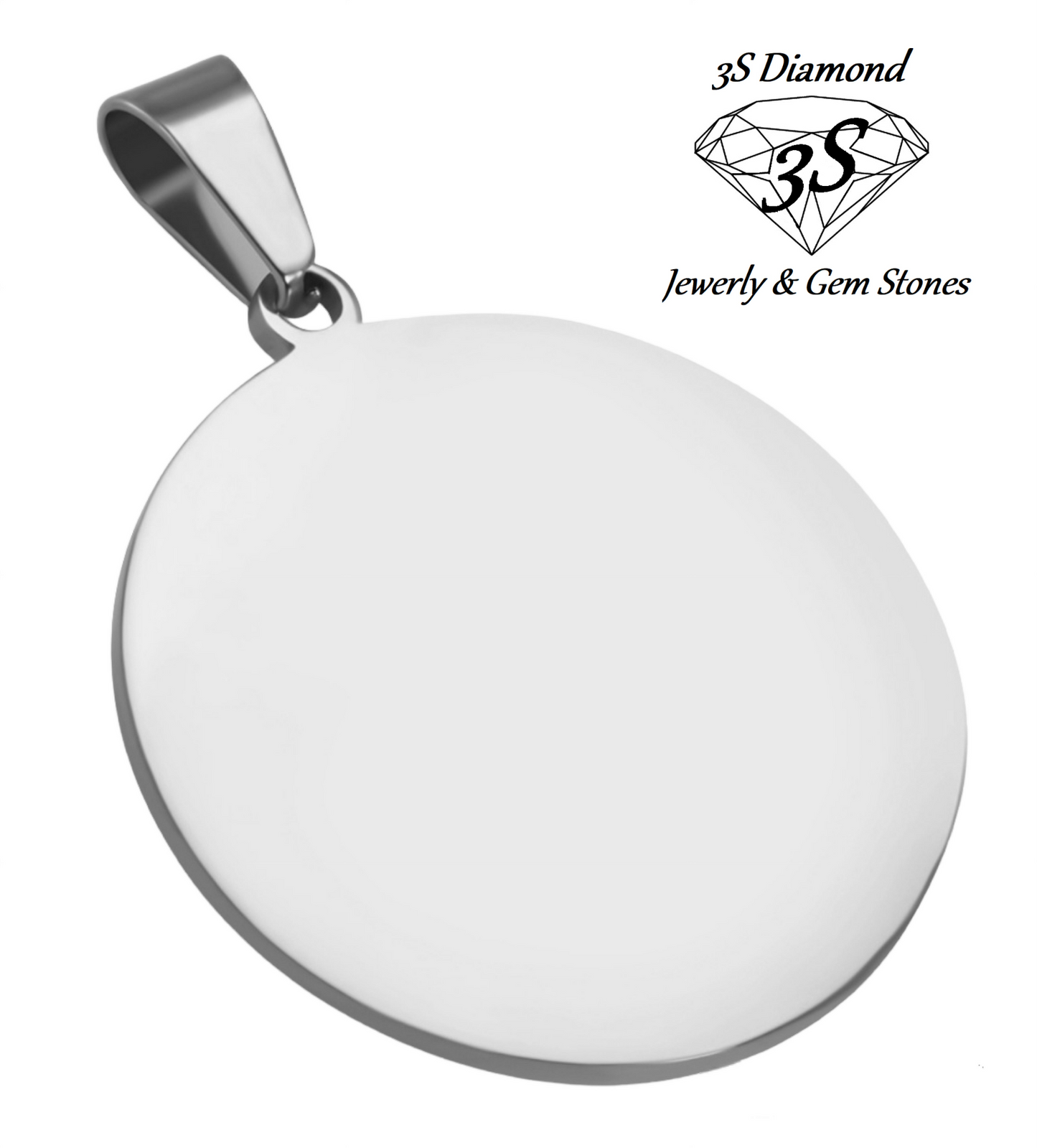 pendente personalizzato oro 18k  rotondo 2cm
