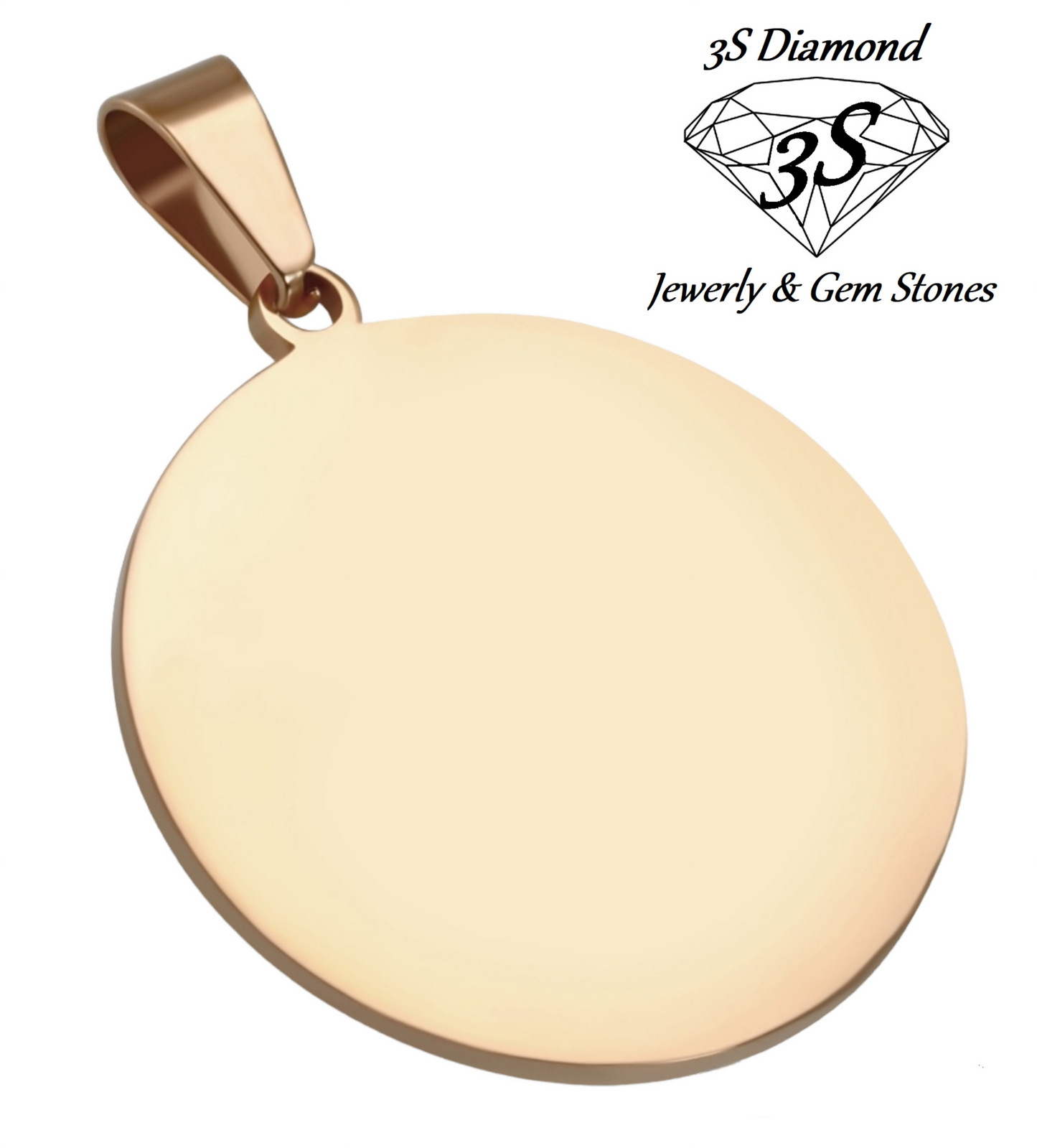 pendente personalizzato oro 18k  rotondo 2cm