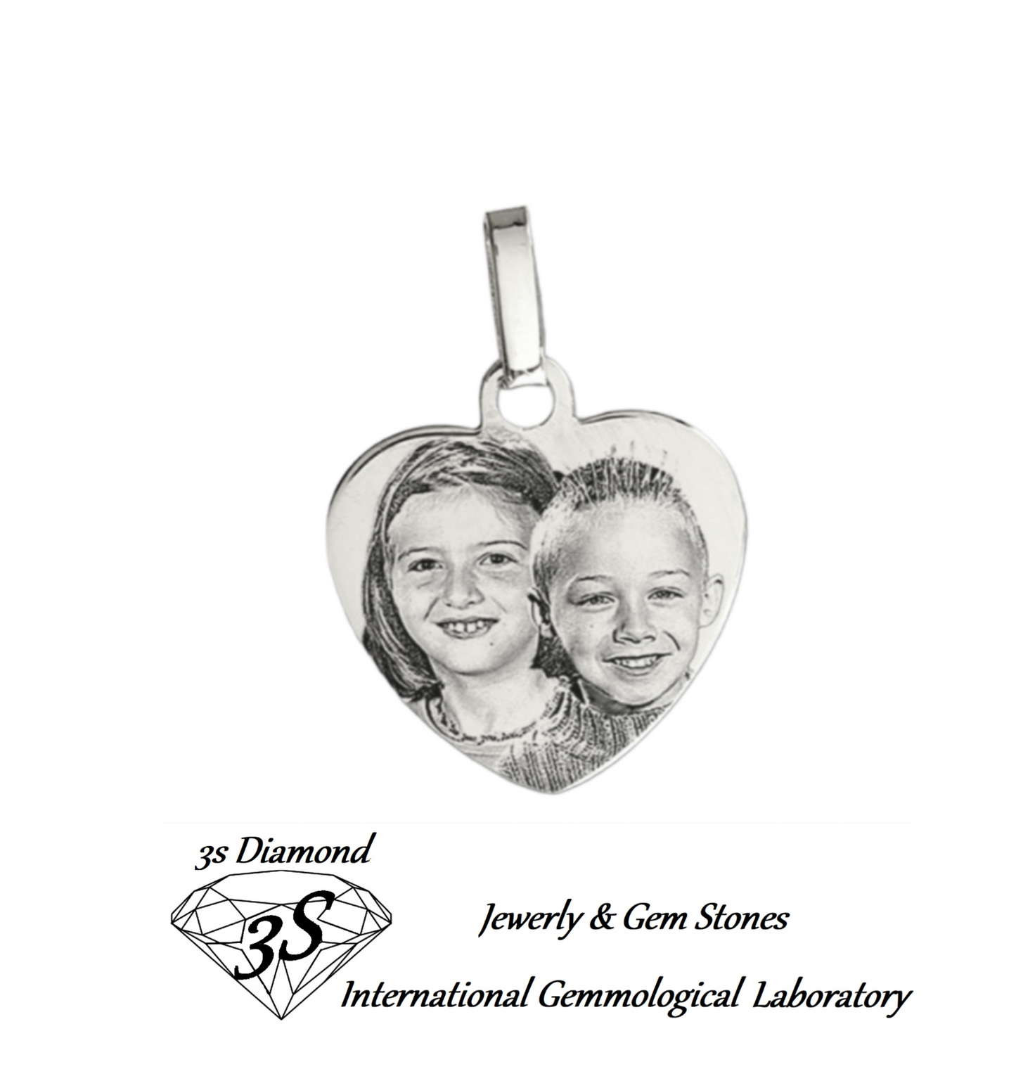 pendente personalizzato oro 18k  cuore 2cm