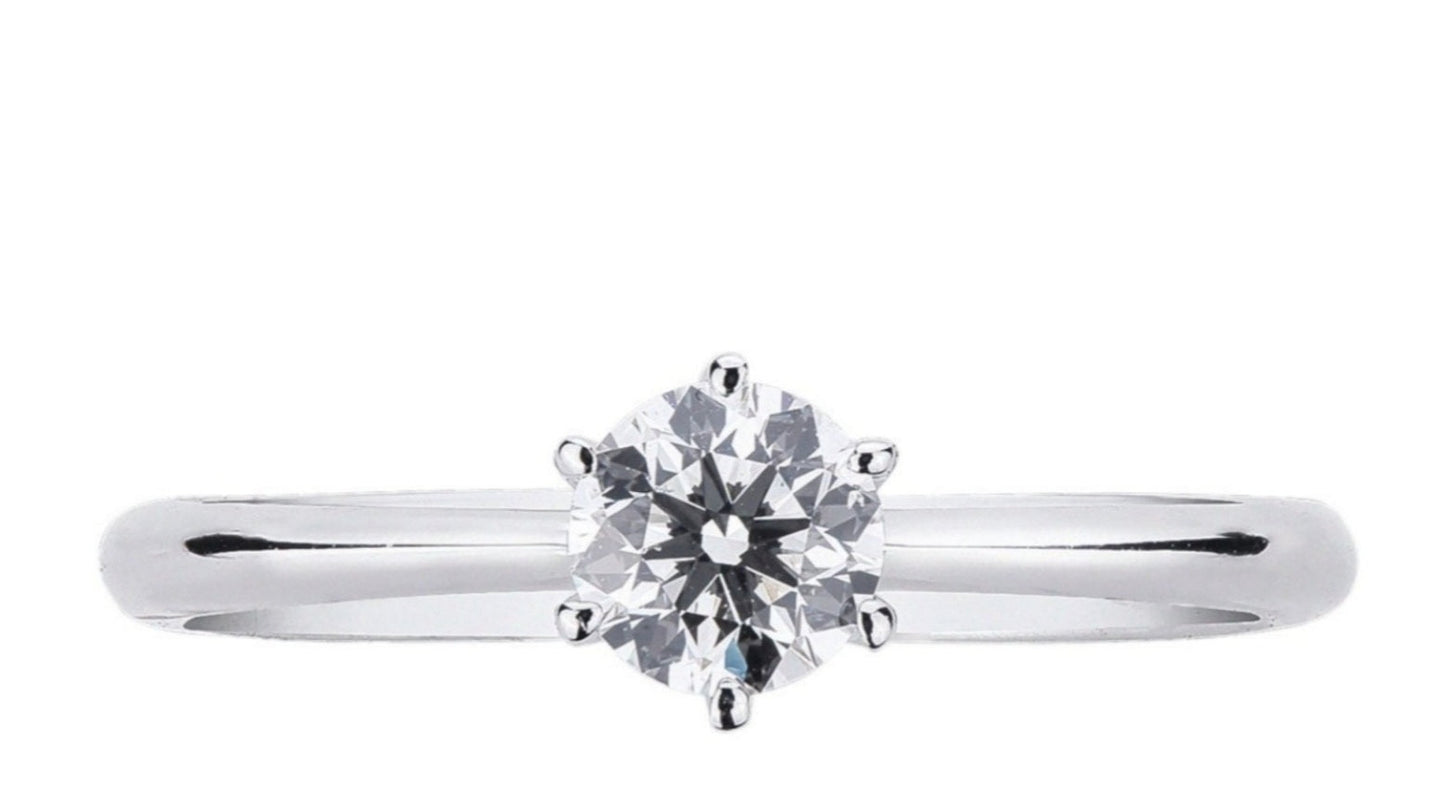 Anello solitario diamante naturale  1.50 ct certificato IGI D VVS1