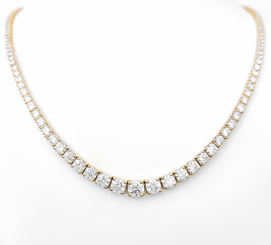 Collana - 18 carati Oro giallo, D-E/VVS - 11.43ct. tw. Diamante (Naturale)