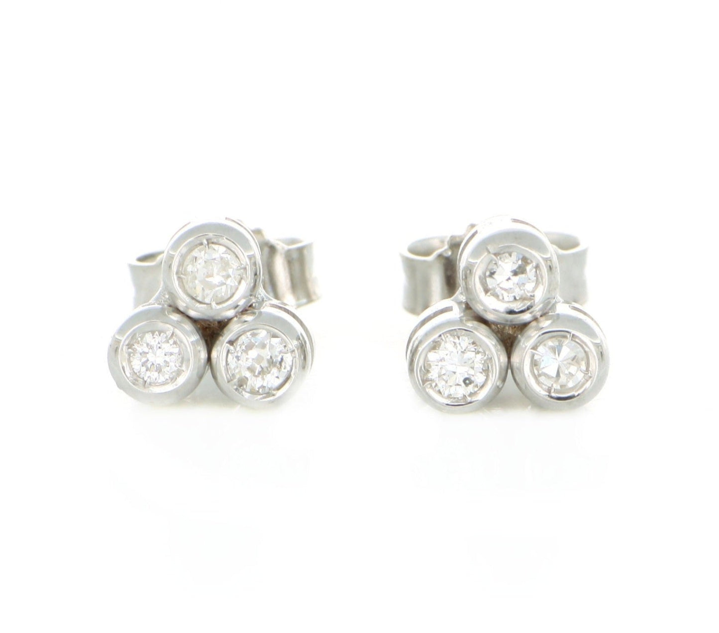 Orecchini - 18 carati Oro bianco 0.90ct Diamante (Naturale) - Diamante