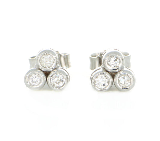 Orecchini - 18 carati Oro bianco 0.90ct Diamante (Naturale) - Diamante