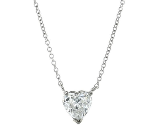 Collana punto luce in oro e diamante naturale cuore 0.25ct