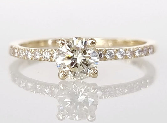 Anello di fidanzamento - 18k giallo - 1.29ct. tw. Diamante (Naturale)