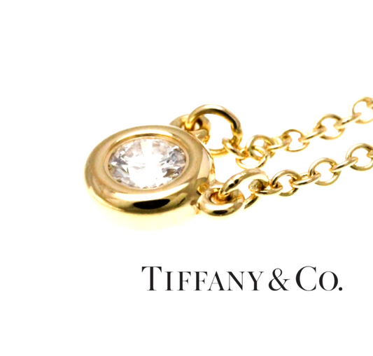 Collana tiffany & co in oro e diamanti naturali 0.50ct