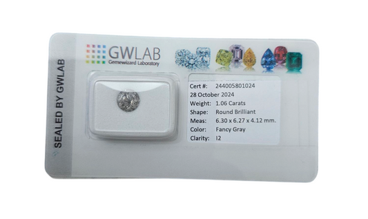 Diamante naturale certificato 1.06 ct