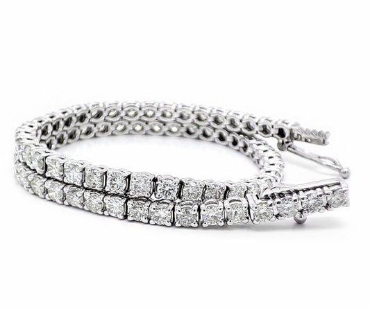 Bracciale - 18 carati Oro bianco - 3.26ct. tw. Diamante (Naturale)