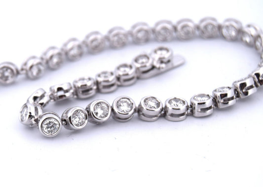 Bracciale - 18 carati Oro bianco - 3.50ct. tw. Diamante (Naturale