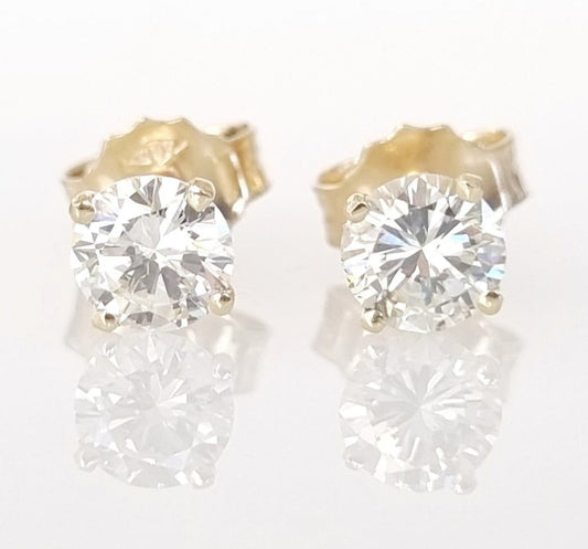 Orecchini - 18 carati Oro giallo - 0.60ct. tw. Diamante (Naturale) -