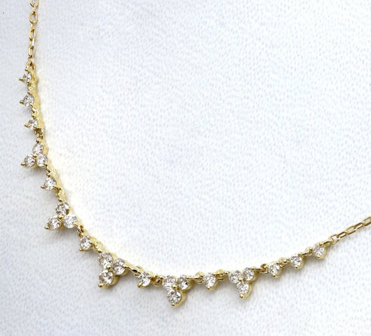 Collana con ciondolo in oro giallo 18k e diamanti naturali 1.25ct
