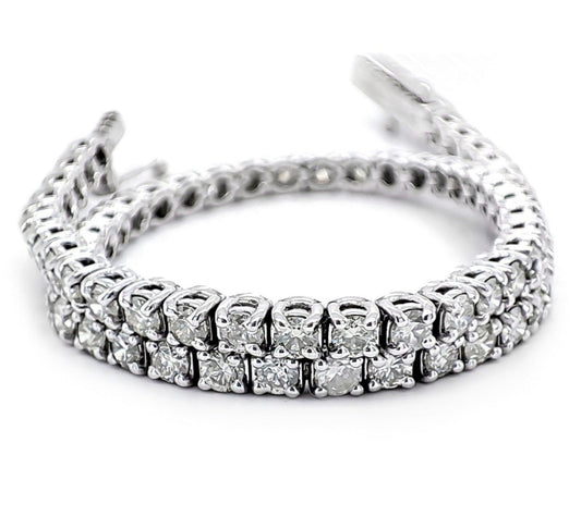 bracciale tennis in oro bianco 18k e diamanti naturali 1,80ct