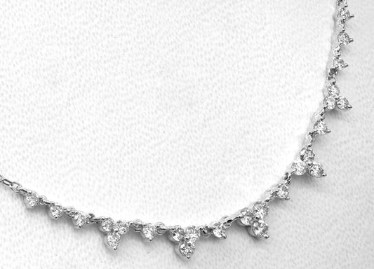 Collana con ciondolo in oro bianco 18k e diamanti naturali 1.25ct